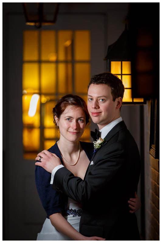 Bride and Groom outside portrait