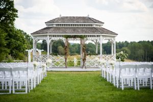 Outside ceremony site with gazebo