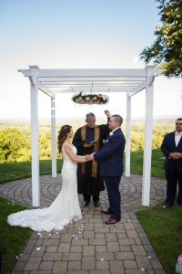 Ceremony photo at the Mountain Rose Inn Wedding