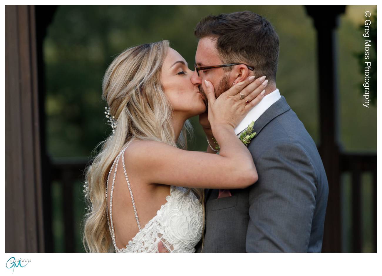 Bride and Grooms First Kiss