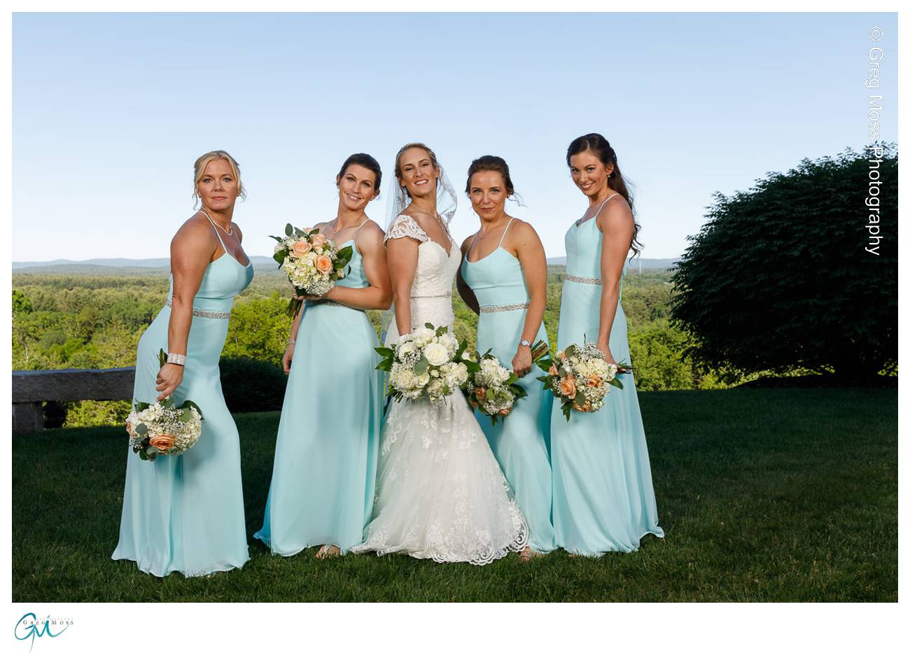 Bridal party with sassy pose