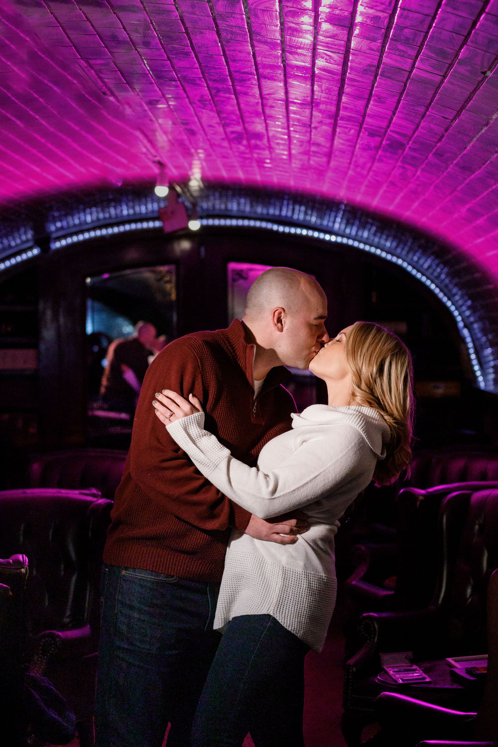The tunnel bar engagement photo