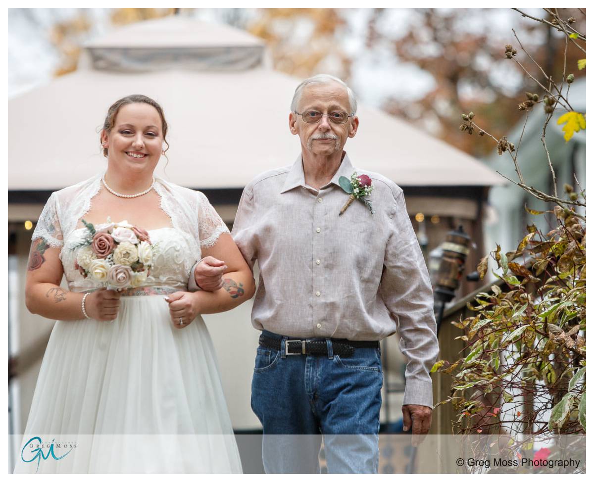 Father and Bride on wedding day