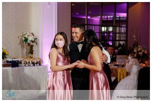 Groom with daughters