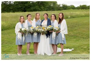The Red Barn at Hampshire College bridal party photos