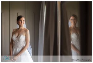 Bridal portrait with window light