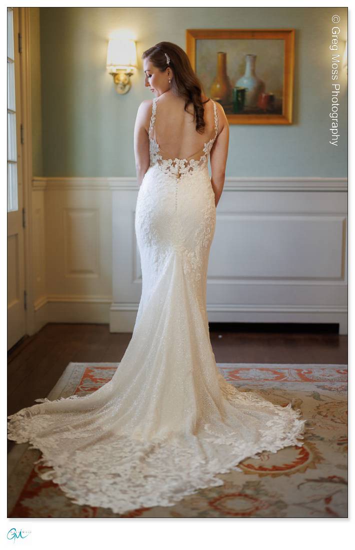 Back of brides dress