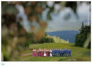 Wedding Party at the Summit of Stratton Mountain