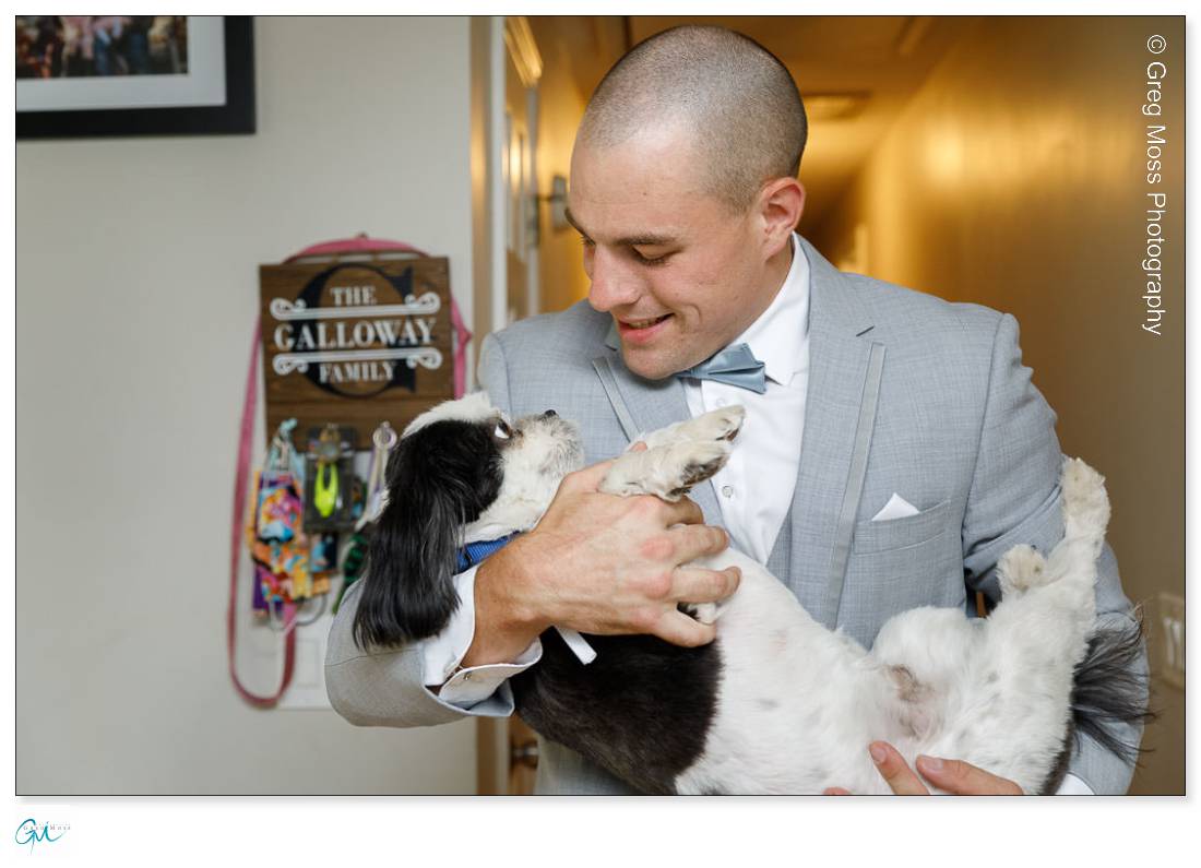 Groom with his puppy
