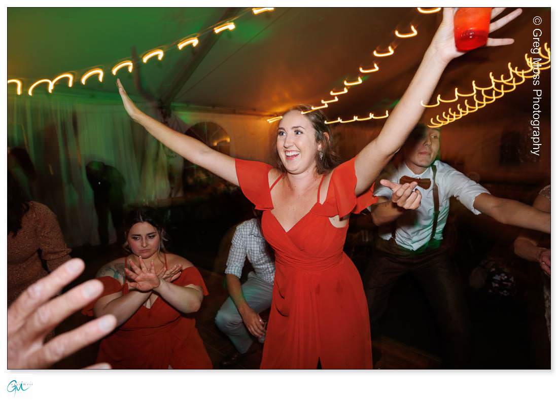 Bridesmaid dancing at reception
