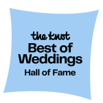 The knot Best of Weddings Hall of Fame award